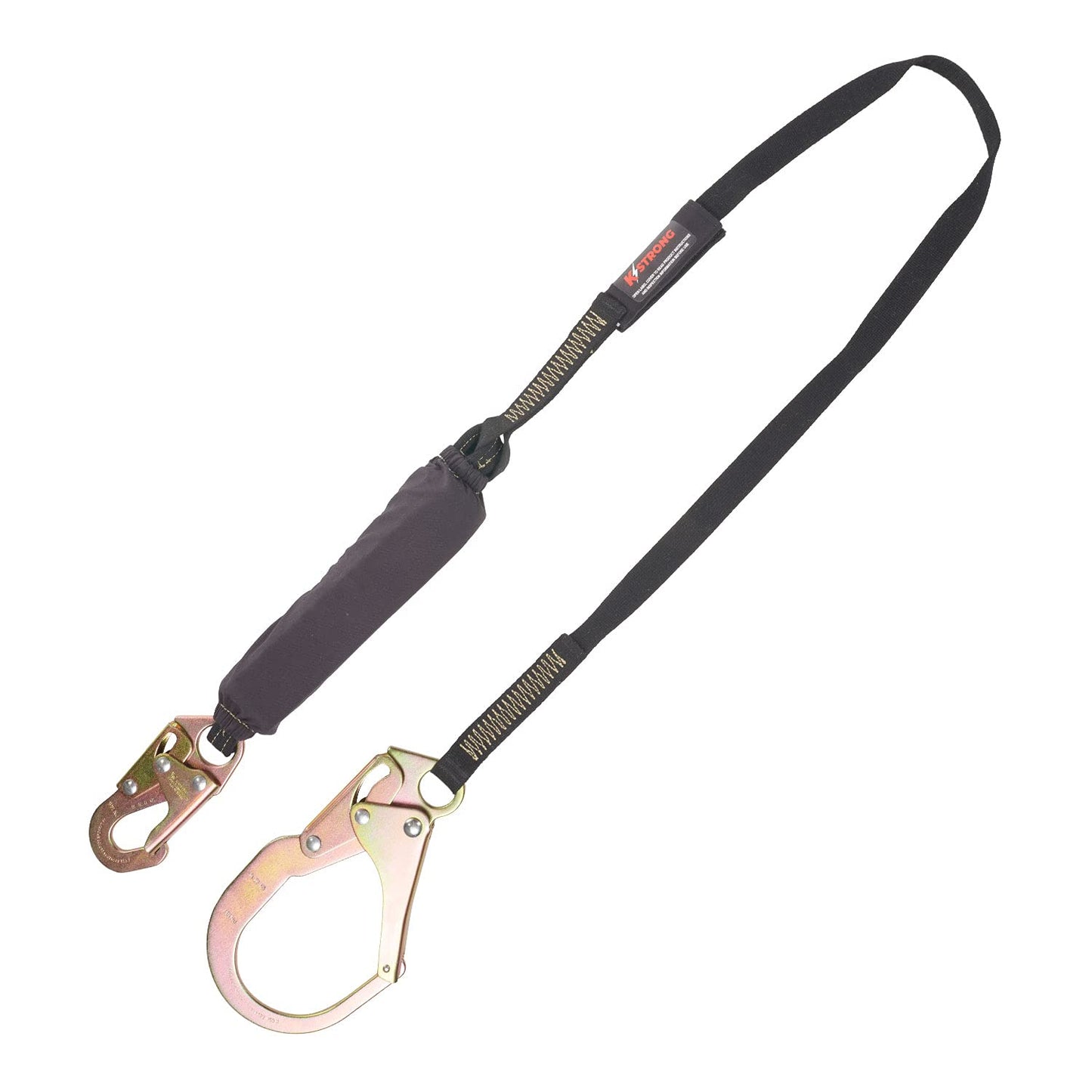 KStrong UFL201701 Shock Absorbing Lanyard - 6 ft. Welder's SAL with External Shock Pack & Snap Hook/Rebar Hook