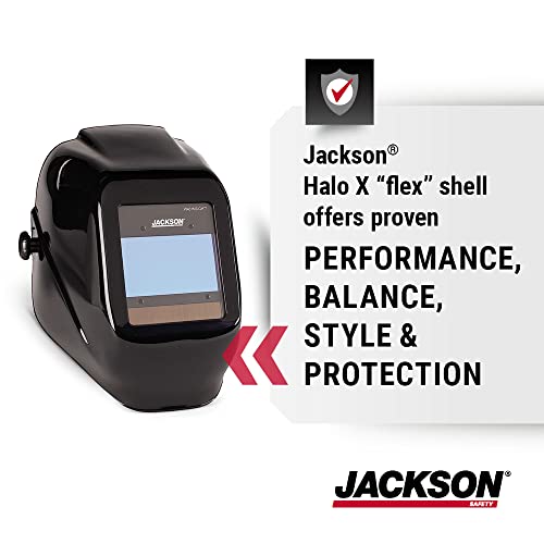 Jackson Safety Insight Auto Darkening Welding Helmet, Digital Variable Auto Darkening Filter and HLX100 Shell, Universal Size Black