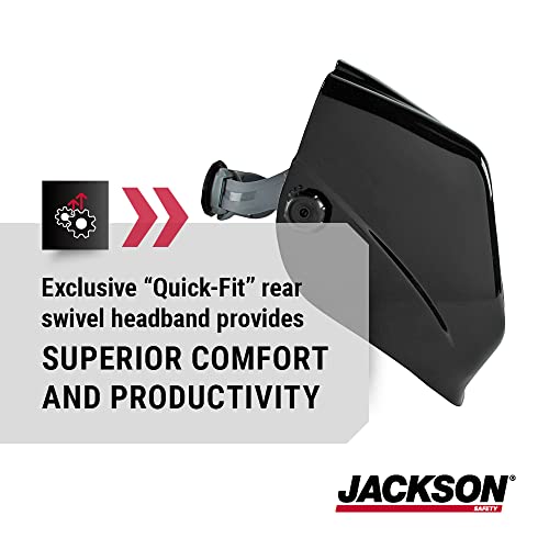 Jackson Safety Insight Auto Darkening Welding Helmet, Digital Variable Auto Darkening Filter and HLX100 Shell, Universal Size Black