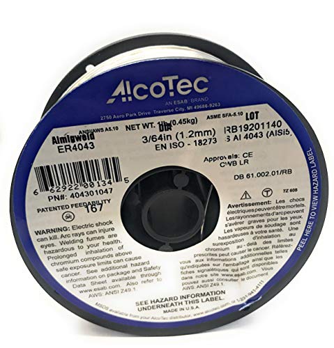 ALCOTEC ER4043 Spool general purpose aluminum welding wire size
