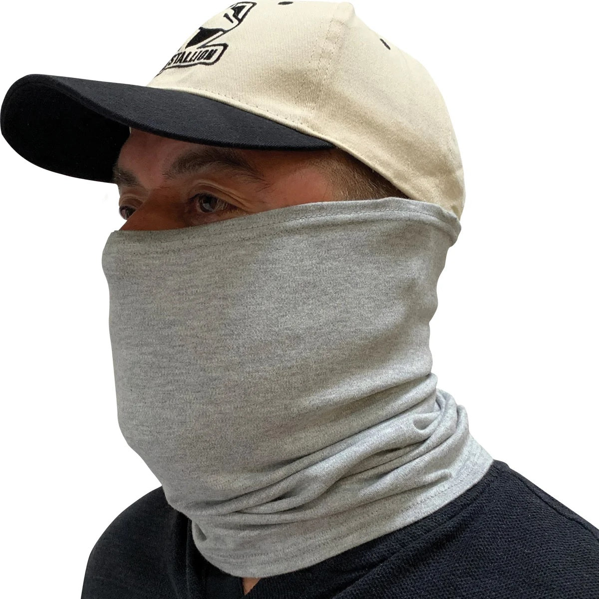 Black Stallion AH1565-GY, Knit Neck Gaiter, One Size, Fr Cotton, Pack of (1)