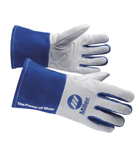 Miller 263349, Tig Welding Gloves, X-Large, White/Blue, Pack of (1 Pair)