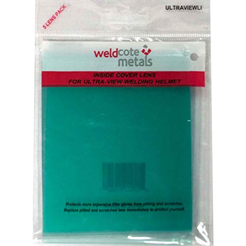 Weldcote Metals ULTRAVIEWLI Inside Cover Lens For Ultra-View Helmet, Pack of (5)