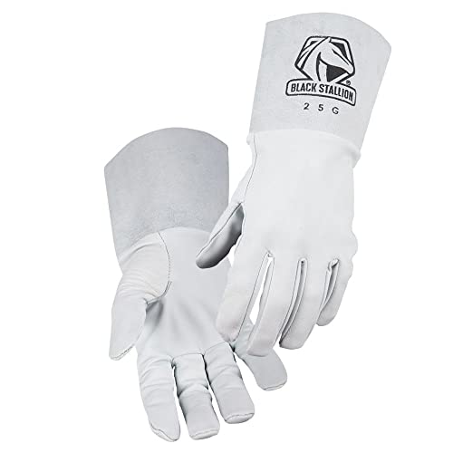 Black Stallion 25GL, Large TIG Goatskin Welding Glove, 1 Pair