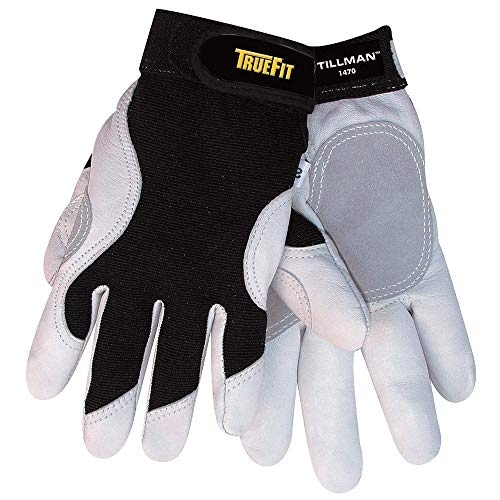 Tillman1470XL, TrueFit Mechanics Glove, Black/White, X-Large, Pack of (1)