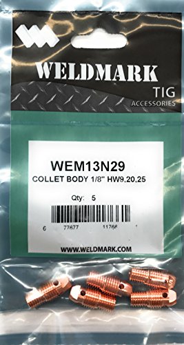 Weldmark TIG Collet Body #9, 20, 25 Torch Pk = 5