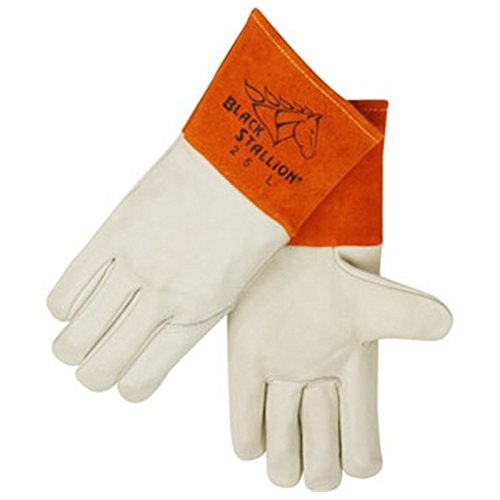 Revco Black Stallion 25 Long Cuff Premium Cowhide MIG Welding Gloves,