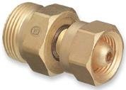 Western Enterprises 314, Brass Cylinder Adaptor, from CGA-200 "MC" Acetylene to CGA-520 "B" Tank