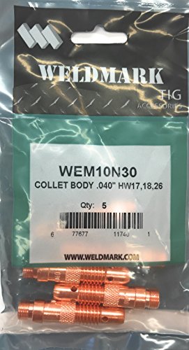 Weldmark TIG Collet Body #17, 18, 26 Torch Pk = 5