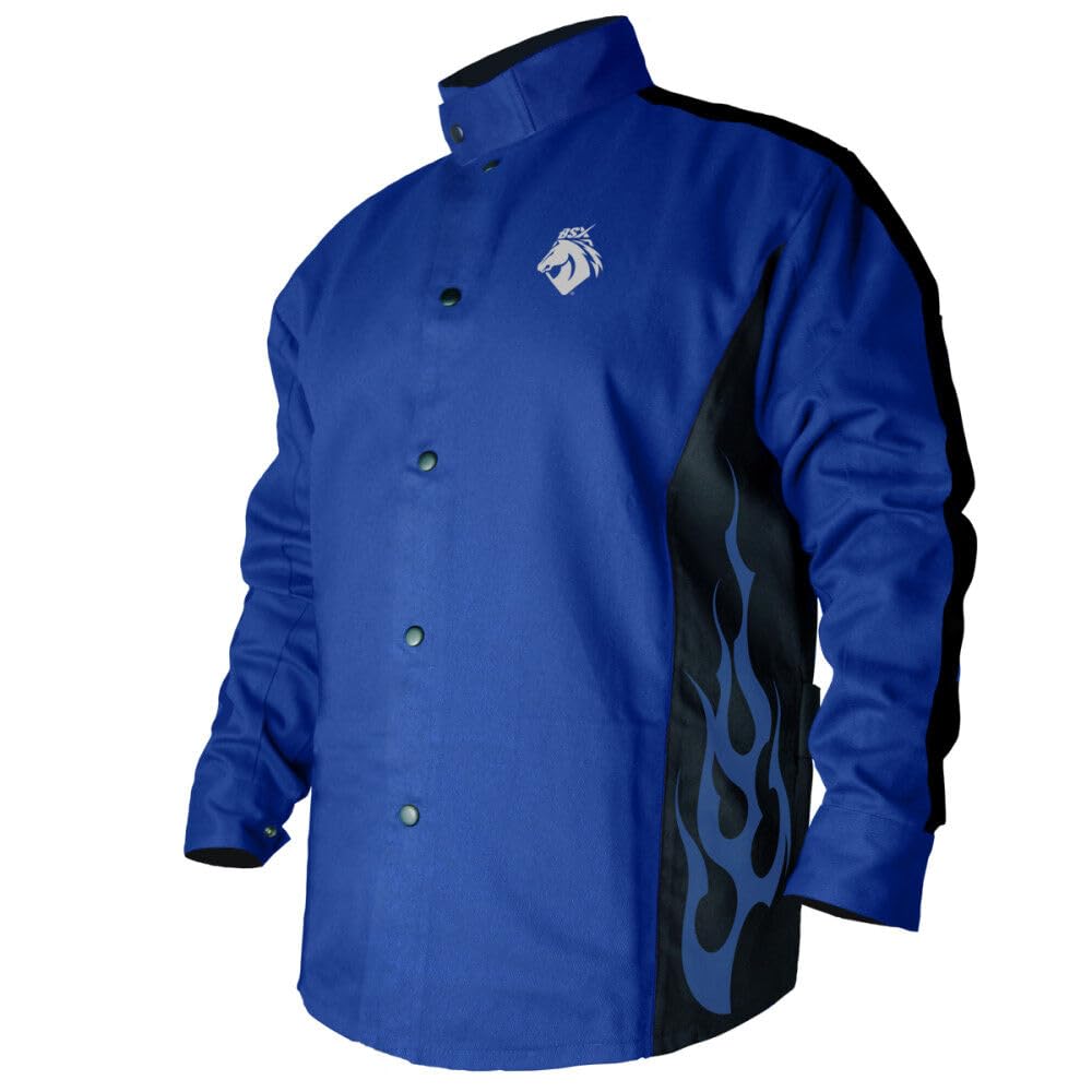 Revco BXRB9C-2XL, Blue FR Cotton Welding Jacket, 2X-Large Size, Pack of (1)