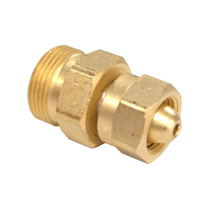 Western Enterprises 314, Brass Cylinder Adaptor, from CGA-200 "MC" Acetylene to CGA-520 "B" Tank