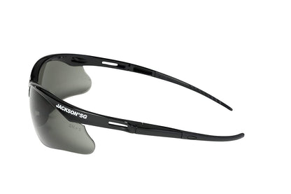 Jackson Safety 50006, SG Black Frame, Grey Lens, Safety Glasses,  Pack of (12)