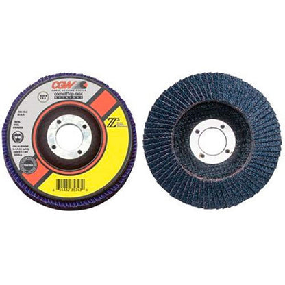 CGW Abrasives 42325 Abrasive Flap Disc 4-1/2" x 7/8" 80 Grit Zirconia, Lot of 10