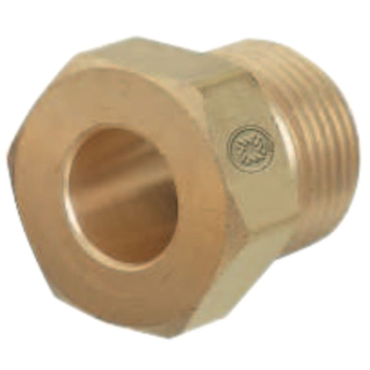 Western Enterprises 92, Regulator Inlet Nut, Argon, Helium, Nitrogen, Brass, CGA-580, Pack of (1)