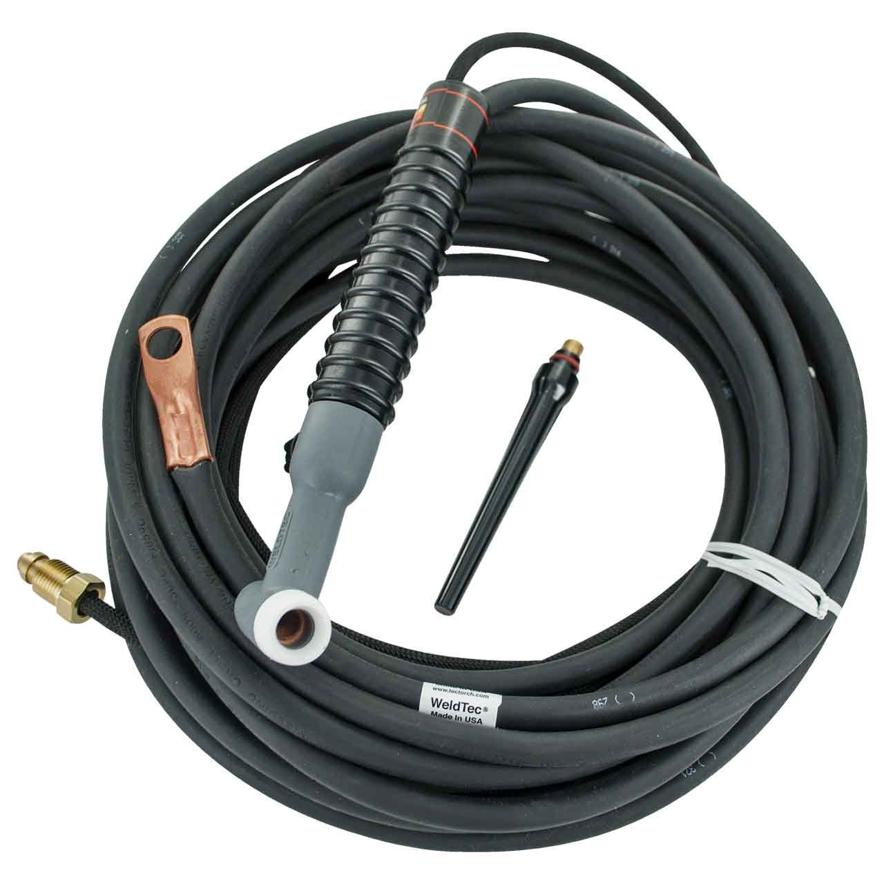 Weldtec WT-26FV-25-2 TIG Torch Kit, Flex Valve, 25', 2-pc Cable