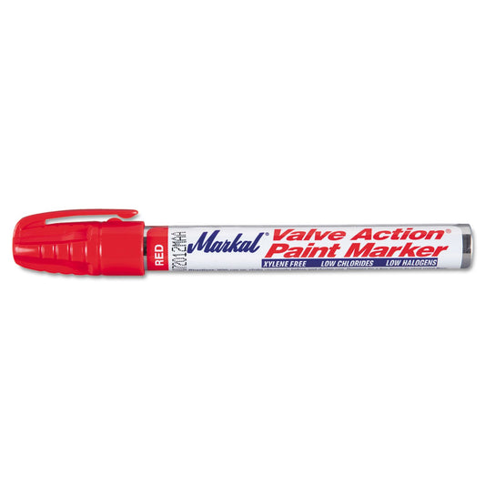 Markal 96822, Valve Action Paint Marker, Red, Valve Action, Pack of (1)