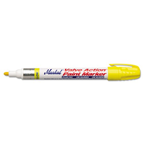 Laco Markal 96821 Yellow Valve Action Paint Markers (Pack of 12)