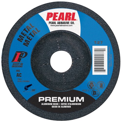 Pearl FAC7046, 7" x 1/8" x 7/8" Grinding Wheel 46 Grit Type 27, Pack of (10)