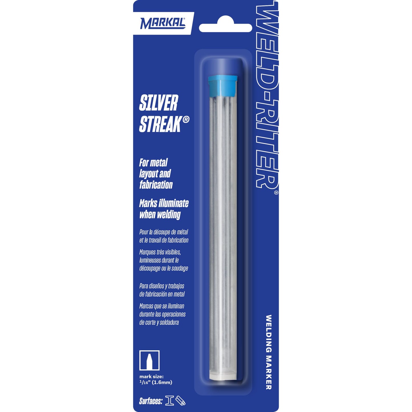 Markal 96007- Silver Streak Reflective Round Refills for Markal 96006 Holder, Pack of (6)