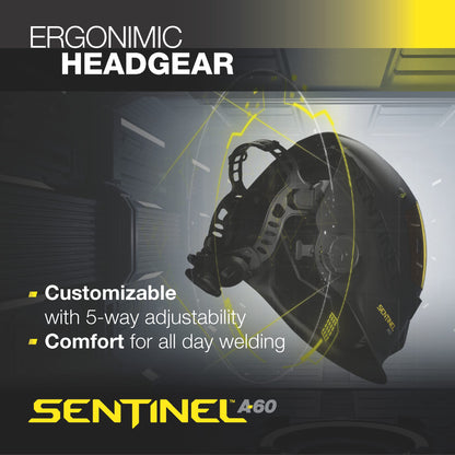 ESAB 0700600860, Sentinel A60 Welding Helmet, Black, Pack of (1)