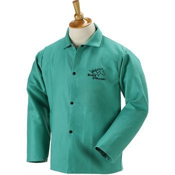 Revco F9-30C-2XL Flame Retardant Coat, 9 oz. Cotton, XX-Large Size, Green, 30 by Revco