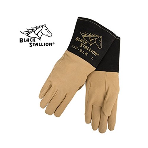 Black Stallion 25DXL, X-Large Deerskin TIG Welding Glove, 1 Pair