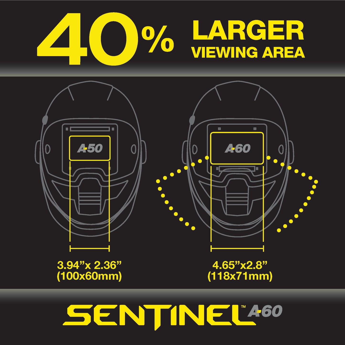 ESAB 0700600860, Sentinel A60 Welding Helmet, Black, Pack of (1)