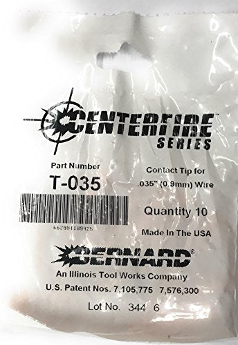 Bernard T-035, Centerfire Contact Tip, 0.035, Pack of (10)