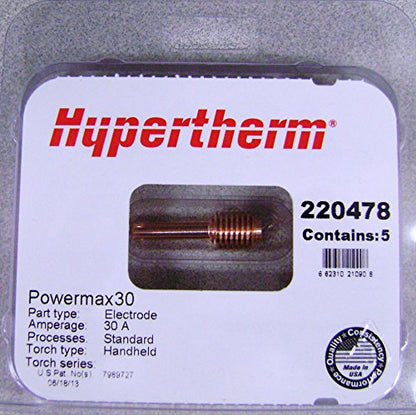 Hypertherm 220478, Plasma Electrode, Pack of (5)