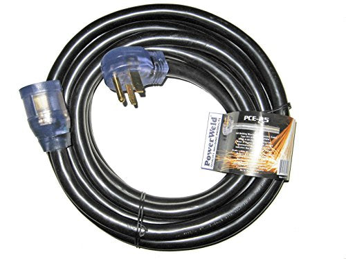 PowerWeld PCE-25, 25' 8/3 Type STW 250 V Welder Power  Extension Cable