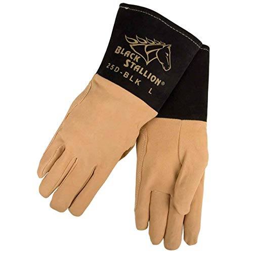 Black Stallion 25DM, Medium Deerskin TIG Welding Glove, 1 Pair