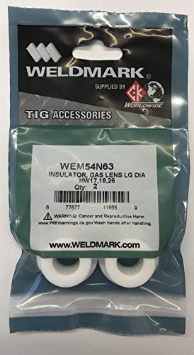 Large Gas Lens Insulator, 54N63,PK2 Weldmark By CK Worldwide'