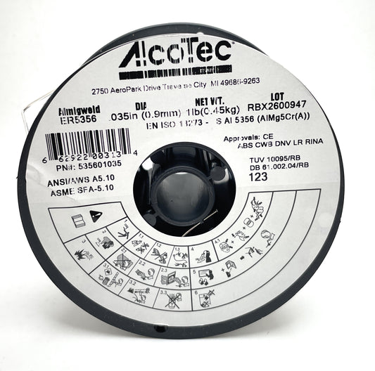 Alcotec 535601035, ER5356 .035 x 1lb. Aluminum Welding Wire, 1 Spool