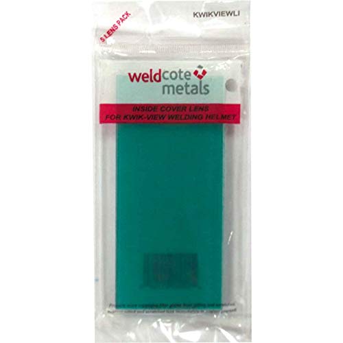 Weldcote Metals KWIKVIEWLI Inside Cover Lens for Kwik-View Helmet, 5 pack