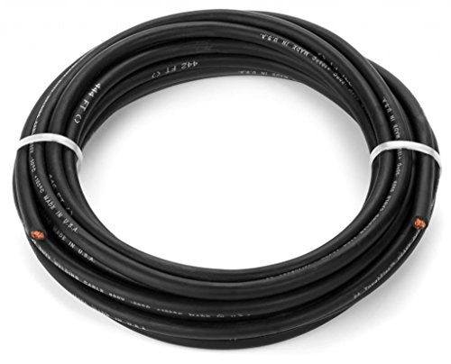 Inweld WC4X50, 4 Gauge Premium Welding Cable 600 Volt, Black, 50 Feet