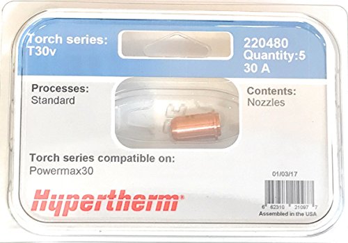 Hypertherm 220480, Powermax 30 Nozzle, Pack of (5)