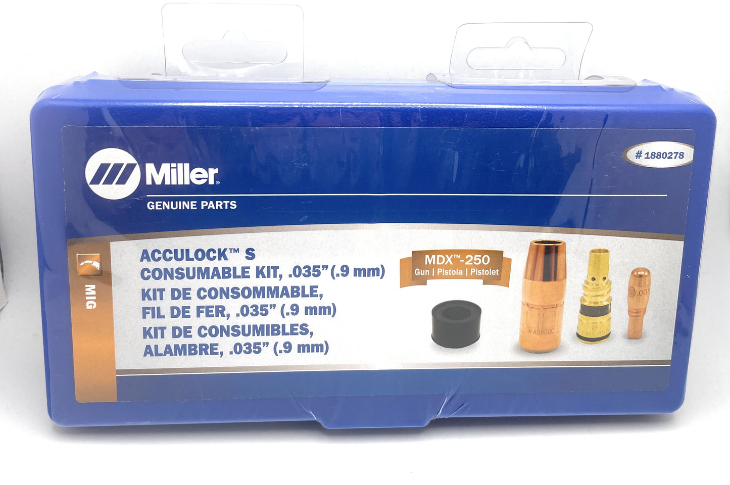 Miller 1880278 AccuLock-S MDX-250 Consumables Kit, 035 (0.9mm) wire