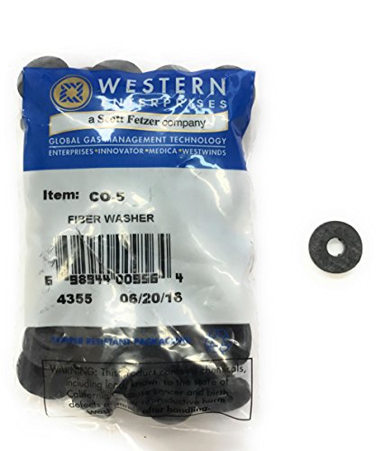 Western Enterprises CO-5 Regulator Inlet Washers, CO2, Fiber, CGA-320, Flat (Pack of 100)