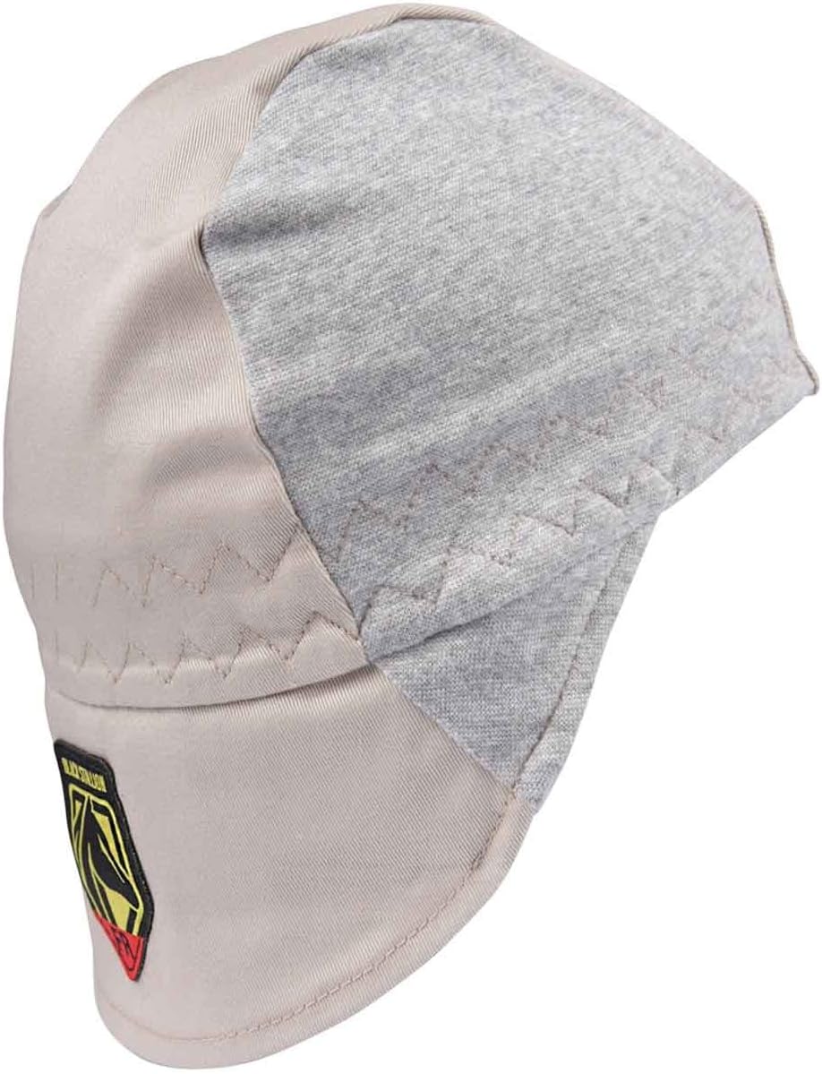 Black Stallion AH1630-GS, FR Cotton Welding Cap, Gray/Stone Khaki, Medium