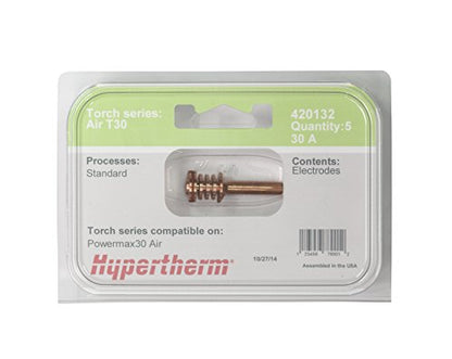 Hypertherm 420132 Electrode for Powermax30 AIR, Pack of (5)