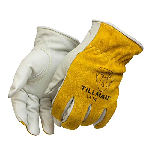 Tillman 1414M, Top Grain/Split Cowhide Drivers Gloves, Medium, Pack of (1 Pair)