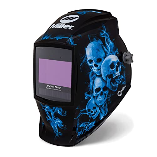 Miller 281010 Digital Elite Welding Helmet with ClearLight Lens, Blue Rage II