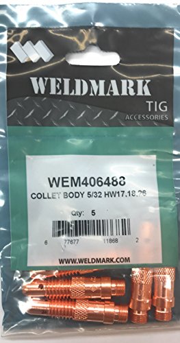 Weldmark TIG Collet Body #17, 18, 26 Torch Pk = 5