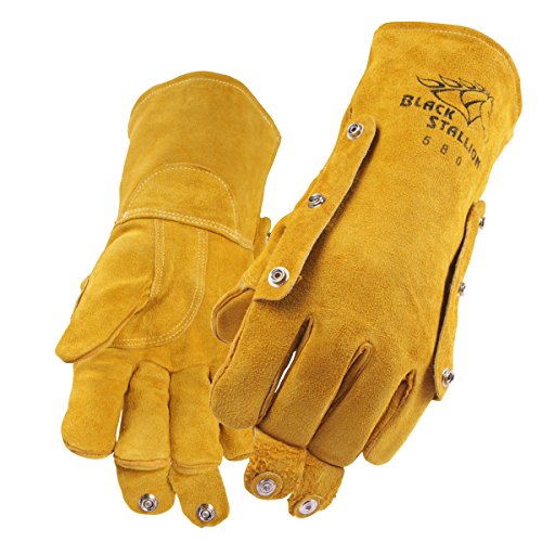 Black Stallion 580L, Large Flux Guard Premium Cowhide Stick Welding Glove