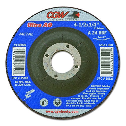 CGW 35620 4-1/2" Type 27 Depressed Center Wheel Aluminum Oxide 24 Grit