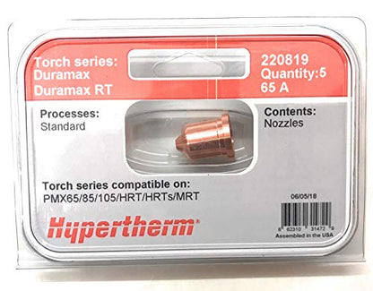 Hypertherm 220819, Powermax 65A Nozzle, Pack of (5)