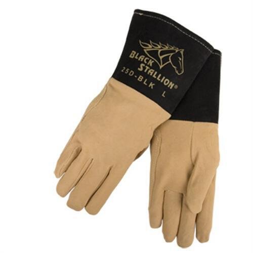 Black Stallion 25DL, Large Deerskin TIG Welding Glove, 1 Pair