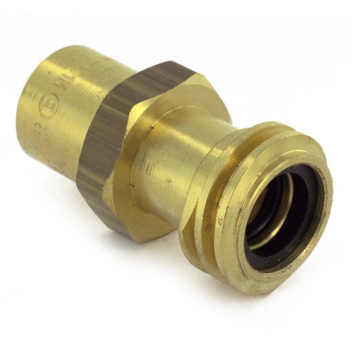 7141M Forklift Service Check Valve Connector, 3/8" NPT Female Inlet x 1-1/4" ACME Male Outlet