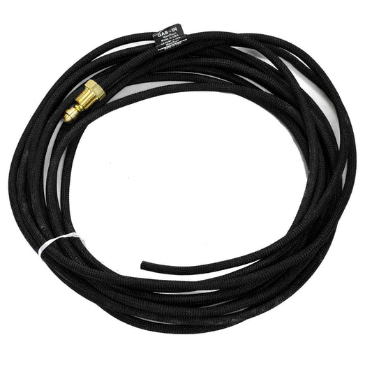 Weldtec 45V10R, Gas Hose for 20, SW-320 Series Water-Cooled Tig- 25', Super Flex, Black Braided