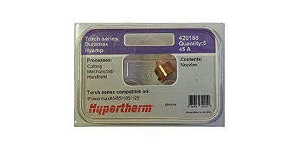 Hypertherm 420158 Nozzle for Duramax Hyamp 45A Cut, 5 pack